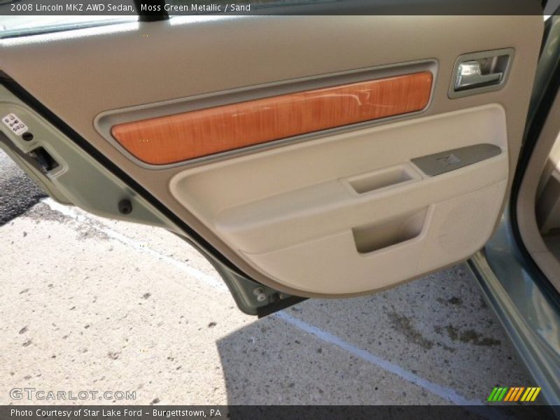 Moss Green Metallic / Sand 2008 Lincoln MKZ AWD Sedan