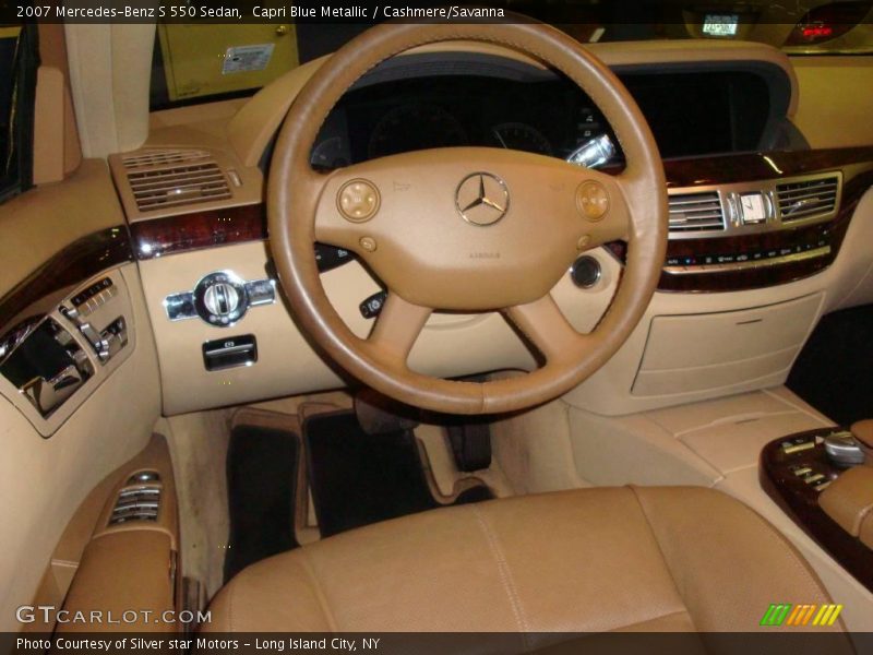 Capri Blue Metallic / Cashmere/Savanna 2007 Mercedes-Benz S 550 Sedan