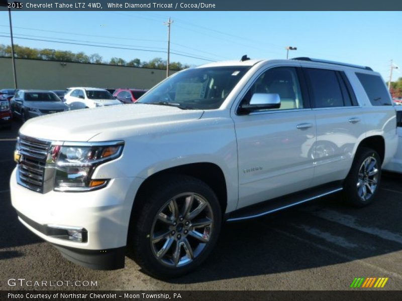 White Diamond Tricoat / Cocoa/Dune 2015 Chevrolet Tahoe LTZ 4WD