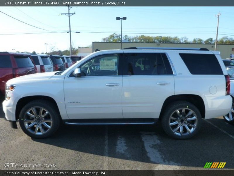 White Diamond Tricoat / Cocoa/Dune 2015 Chevrolet Tahoe LTZ 4WD