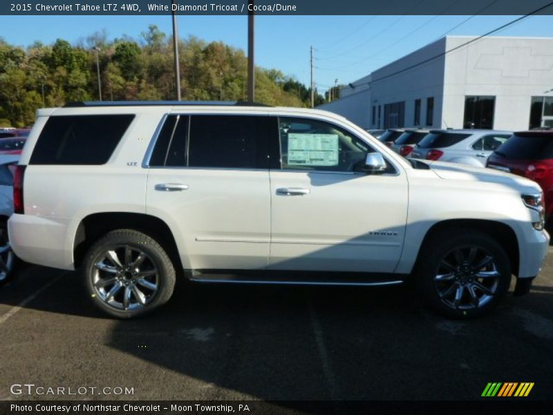 White Diamond Tricoat / Cocoa/Dune 2015 Chevrolet Tahoe LTZ 4WD