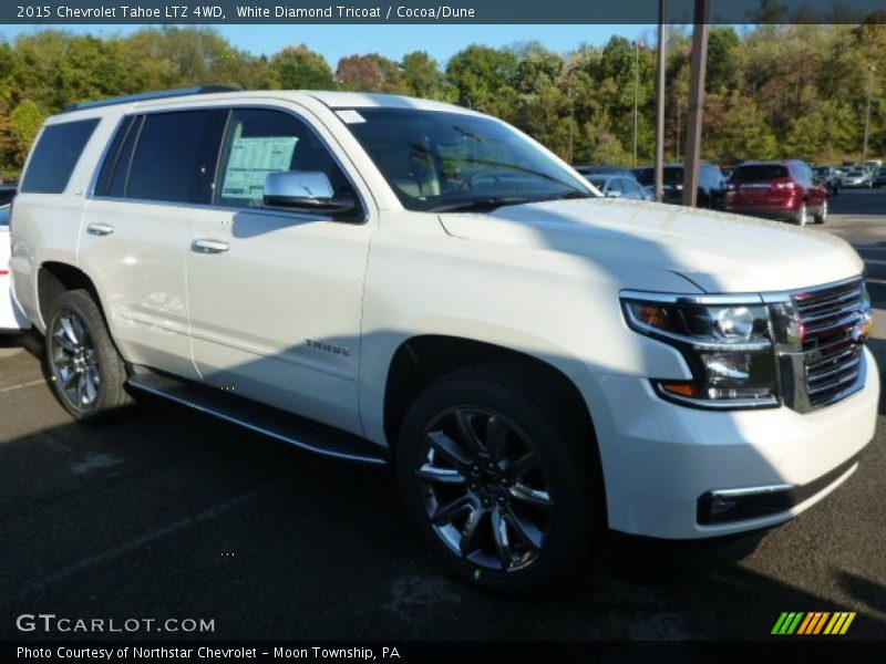 White Diamond Tricoat / Cocoa/Dune 2015 Chevrolet Tahoe LTZ 4WD