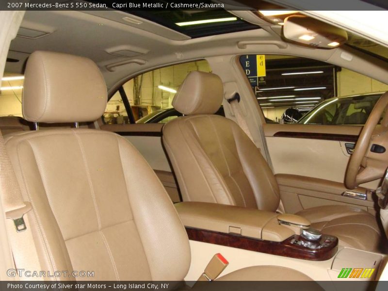 Capri Blue Metallic / Cashmere/Savanna 2007 Mercedes-Benz S 550 Sedan