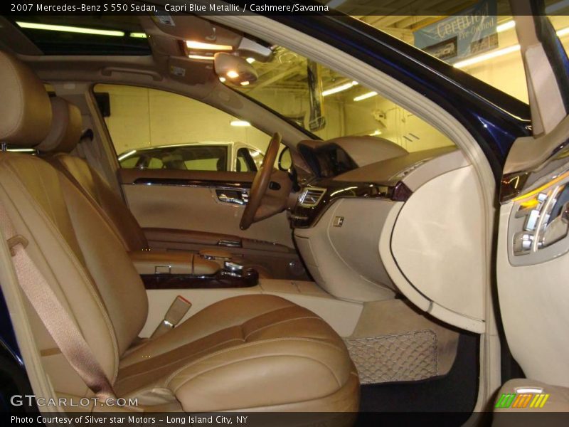 Capri Blue Metallic / Cashmere/Savanna 2007 Mercedes-Benz S 550 Sedan