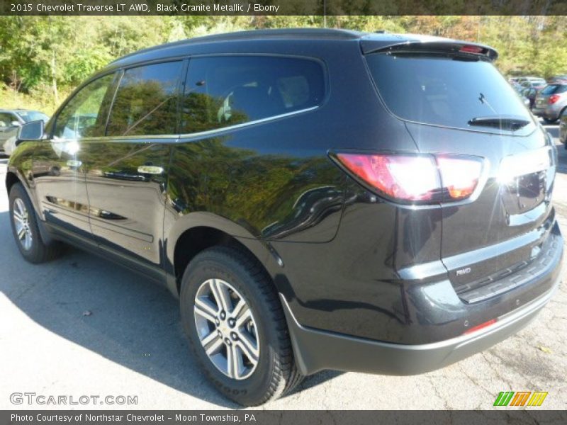 Black Granite Metallic / Ebony 2015 Chevrolet Traverse LT AWD