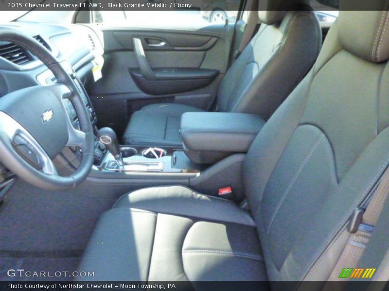 Black Granite Metallic / Ebony 2015 Chevrolet Traverse LT AWD