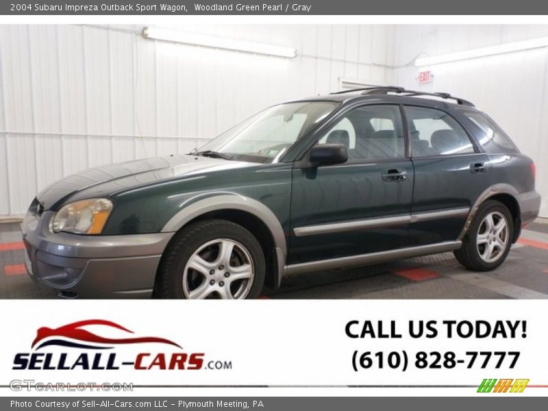 Woodland Green Pearl / Gray 2004 Subaru Impreza Outback Sport Wagon