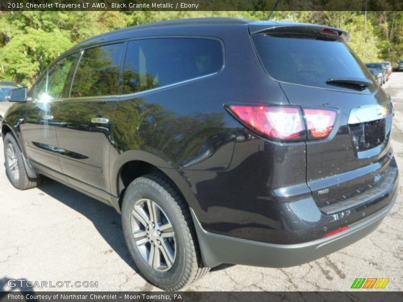Black Granite Metallic / Ebony 2015 Chevrolet Traverse LT AWD
