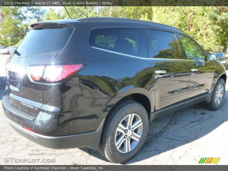 Black Granite Metallic / Ebony 2015 Chevrolet Traverse LT AWD