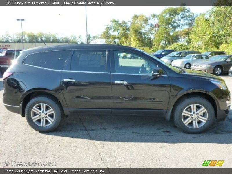 Black Granite Metallic / Ebony 2015 Chevrolet Traverse LT AWD