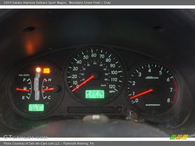Woodland Green Pearl / Gray 2004 Subaru Impreza Outback Sport Wagon