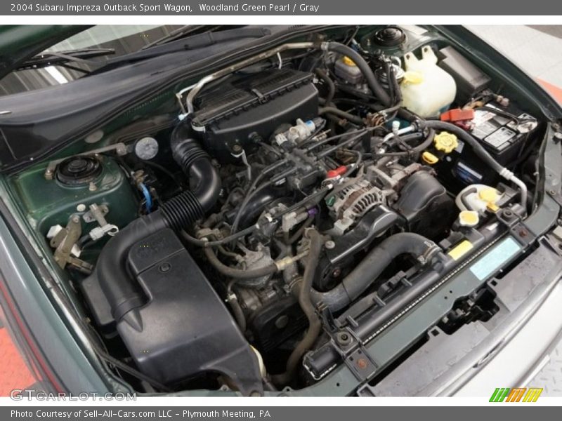 Woodland Green Pearl / Gray 2004 Subaru Impreza Outback Sport Wagon