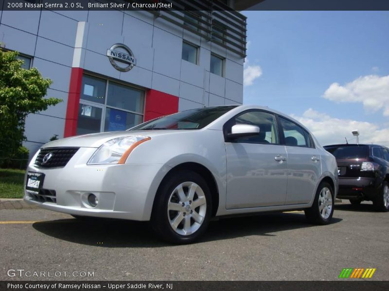 Brilliant Silver / Charcoal/Steel 2008 Nissan Sentra 2.0 SL