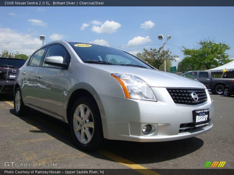 Brilliant Silver / Charcoal/Steel 2008 Nissan Sentra 2.0 SL