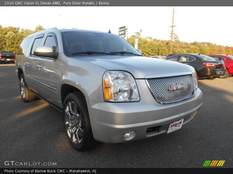 Pure Silver Metallic / Ebony 2010 GMC Yukon XL Denali AWD
