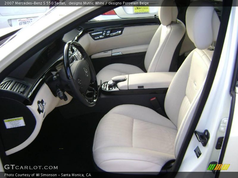 designo Mystic White / designo Porcelain Beige 2007 Mercedes-Benz S 550 Sedan