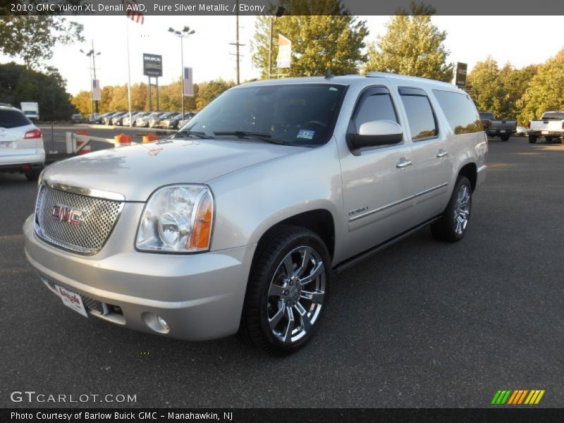 Pure Silver Metallic / Ebony 2010 GMC Yukon XL Denali AWD