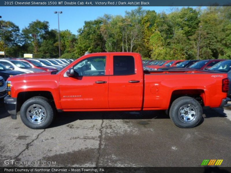Victory Red / Dark Ash/Jet Black 2015 Chevrolet Silverado 1500 WT Double Cab 4x4
