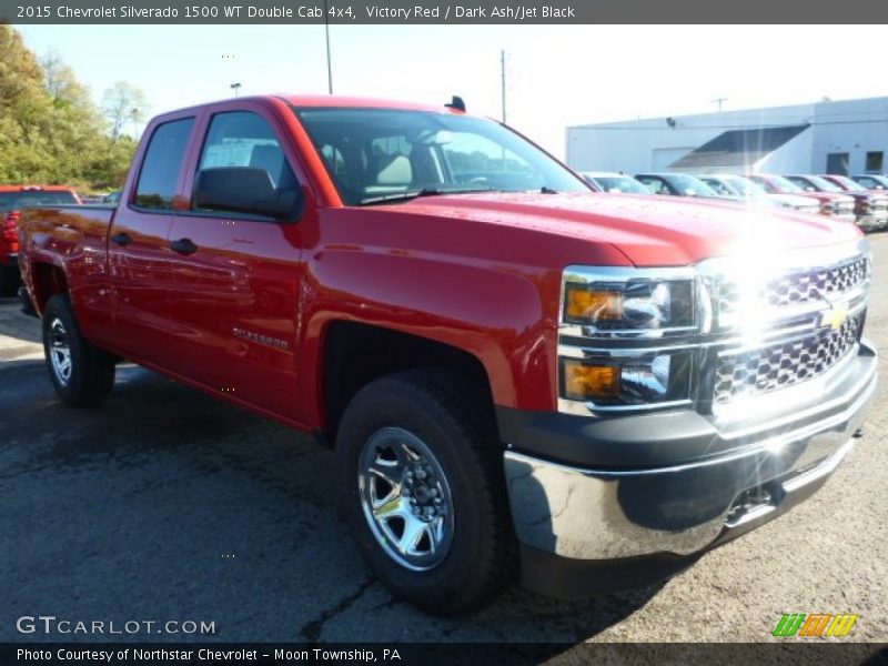 Victory Red / Dark Ash/Jet Black 2015 Chevrolet Silverado 1500 WT Double Cab 4x4