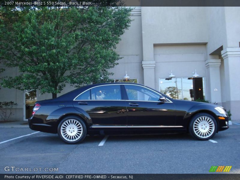 Black / Black 2007 Mercedes-Benz S 550 Sedan