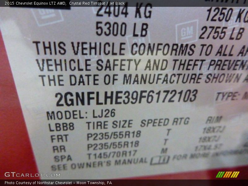 Crystal Red Tintcoat / Jet Black 2015 Chevrolet Equinox LTZ AWD