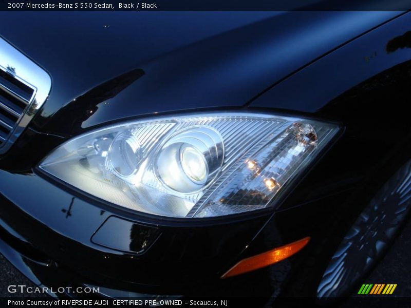 Black / Black 2007 Mercedes-Benz S 550 Sedan