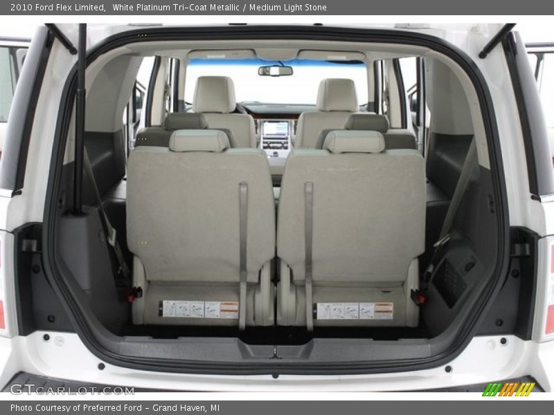White Platinum Tri-Coat Metallic / Medium Light Stone 2010 Ford Flex Limited