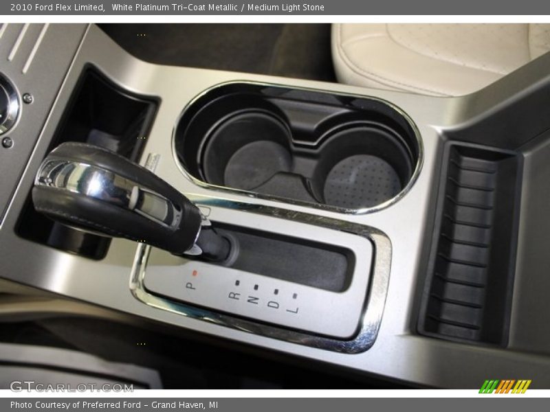White Platinum Tri-Coat Metallic / Medium Light Stone 2010 Ford Flex Limited