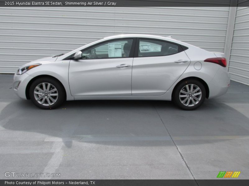 Shimmering Air Silver / Gray 2015 Hyundai Elantra SE Sedan