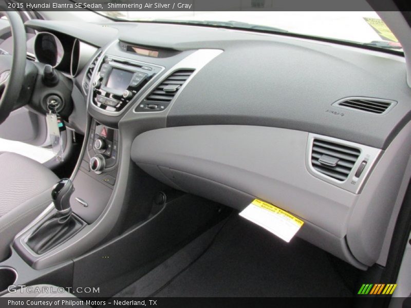 Shimmering Air Silver / Gray 2015 Hyundai Elantra SE Sedan
