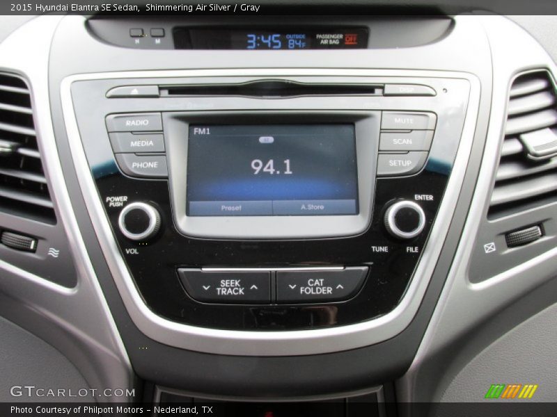 Shimmering Air Silver / Gray 2015 Hyundai Elantra SE Sedan