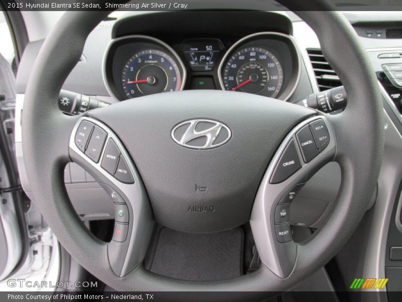 Shimmering Air Silver / Gray 2015 Hyundai Elantra SE Sedan