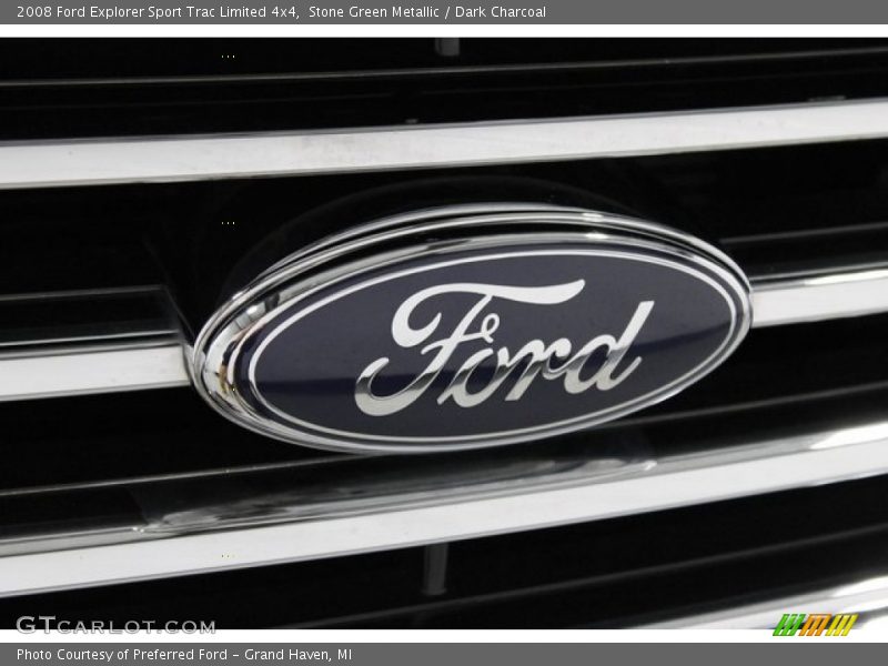 Stone Green Metallic / Dark Charcoal 2008 Ford Explorer Sport Trac Limited 4x4