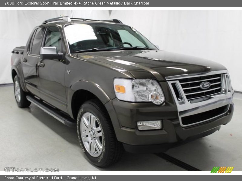 Stone Green Metallic / Dark Charcoal 2008 Ford Explorer Sport Trac Limited 4x4