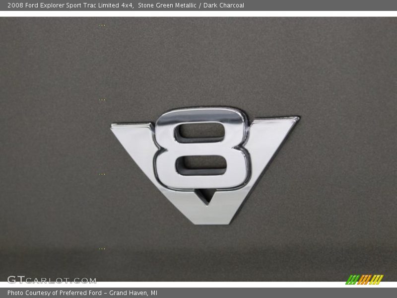 Stone Green Metallic / Dark Charcoal 2008 Ford Explorer Sport Trac Limited 4x4