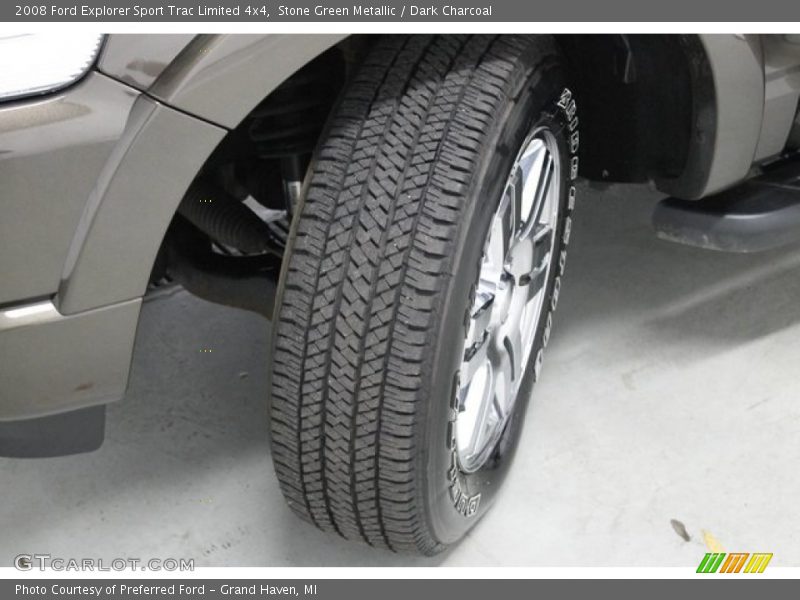 Stone Green Metallic / Dark Charcoal 2008 Ford Explorer Sport Trac Limited 4x4
