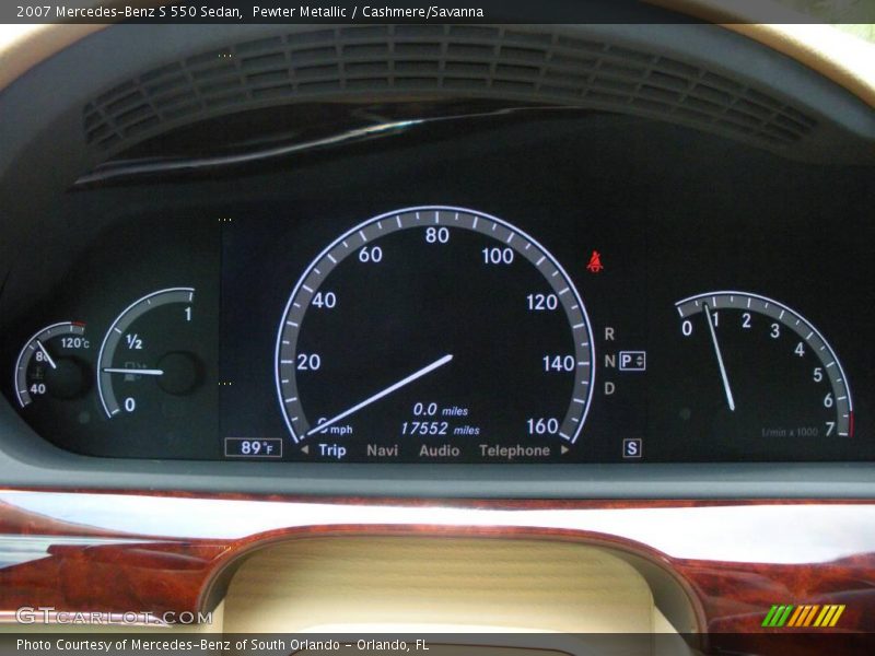 Pewter Metallic / Cashmere/Savanna 2007 Mercedes-Benz S 550 Sedan