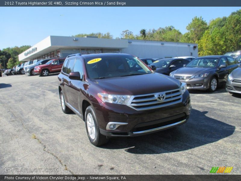 Sizzling Crimson Mica / Sand Beige 2012 Toyota Highlander SE 4WD