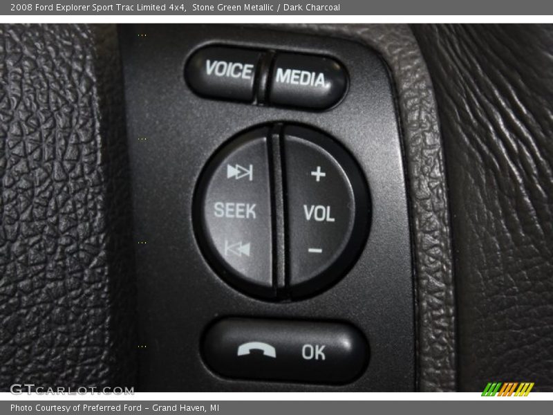 Stone Green Metallic / Dark Charcoal 2008 Ford Explorer Sport Trac Limited 4x4