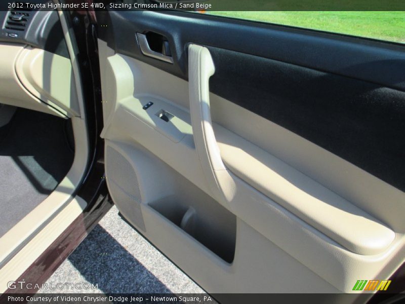 Sizzling Crimson Mica / Sand Beige 2012 Toyota Highlander SE 4WD