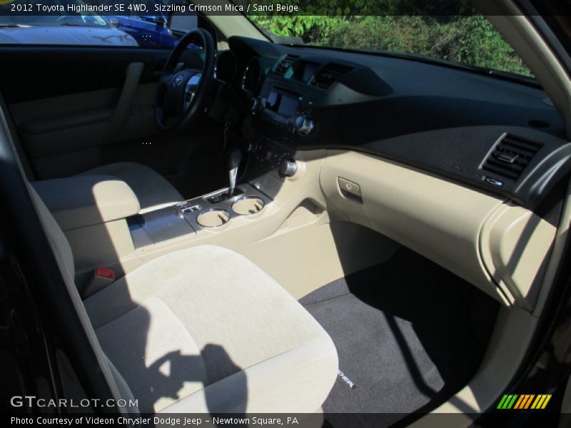 Sizzling Crimson Mica / Sand Beige 2012 Toyota Highlander SE 4WD