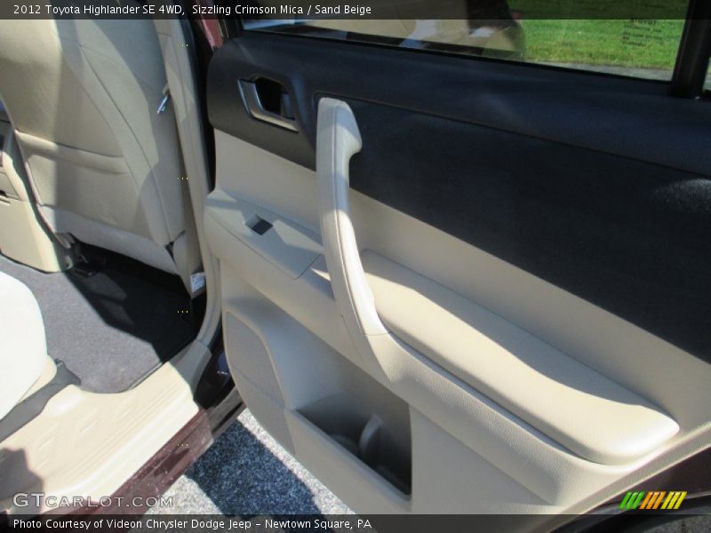 Sizzling Crimson Mica / Sand Beige 2012 Toyota Highlander SE 4WD