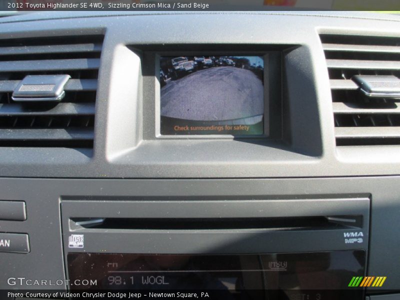 Sizzling Crimson Mica / Sand Beige 2012 Toyota Highlander SE 4WD