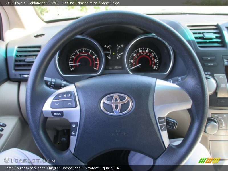 Sizzling Crimson Mica / Sand Beige 2012 Toyota Highlander SE 4WD