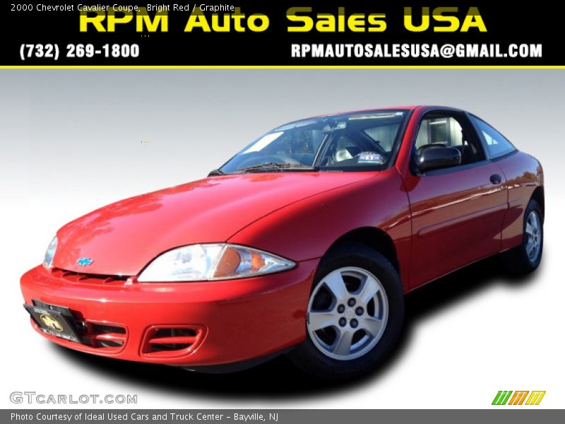 Bright Red / Graphite 2000 Chevrolet Cavalier Coupe