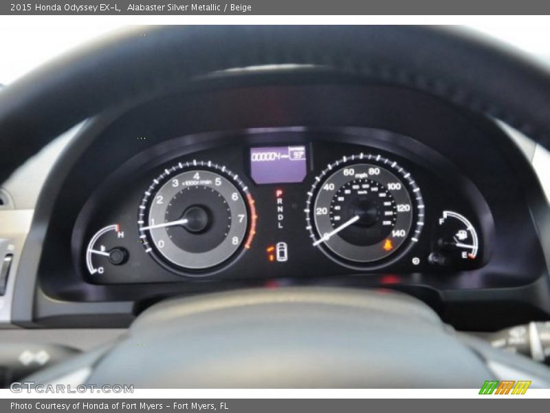 Alabaster Silver Metallic / Beige 2015 Honda Odyssey EX-L