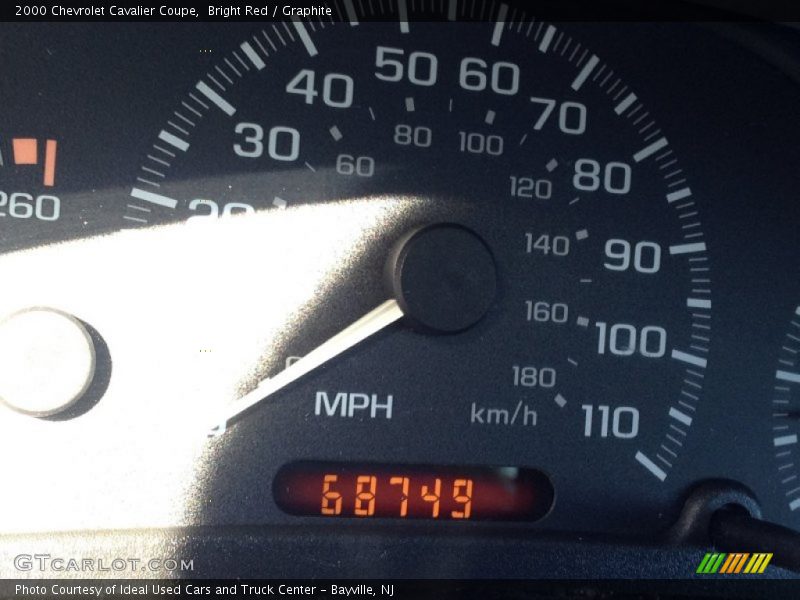 Bright Red / Graphite 2000 Chevrolet Cavalier Coupe