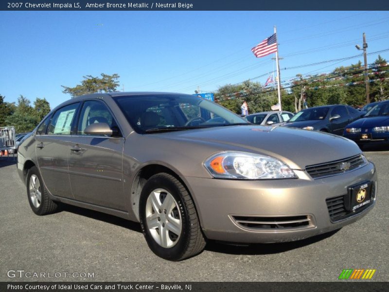 Amber Bronze Metallic / Neutral Beige 2007 Chevrolet Impala LS