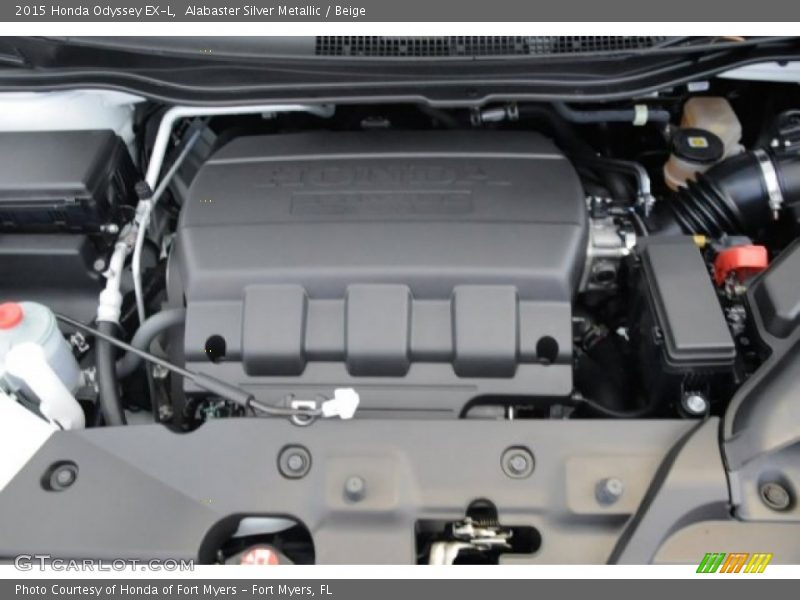 Alabaster Silver Metallic / Beige 2015 Honda Odyssey EX-L