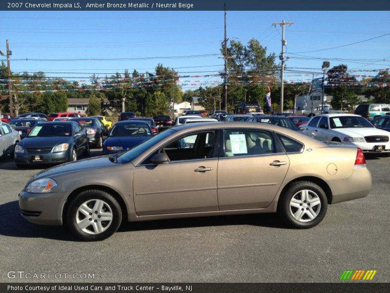 Amber Bronze Metallic / Neutral Beige 2007 Chevrolet Impala LS